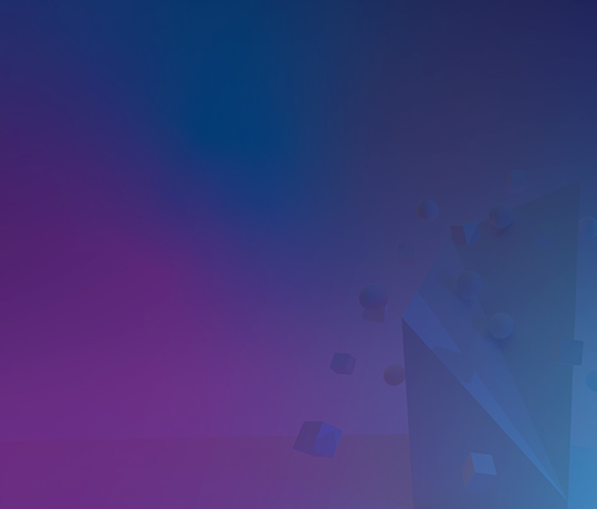 3d abstract cubes floating around on blue gradient 