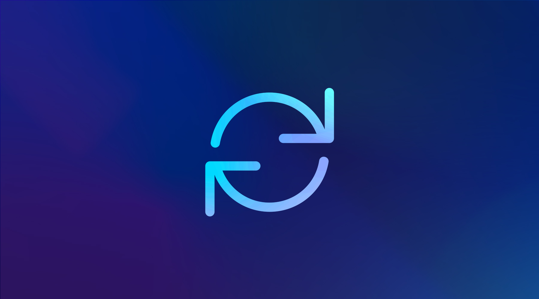 Refresh icon on dark indigo background