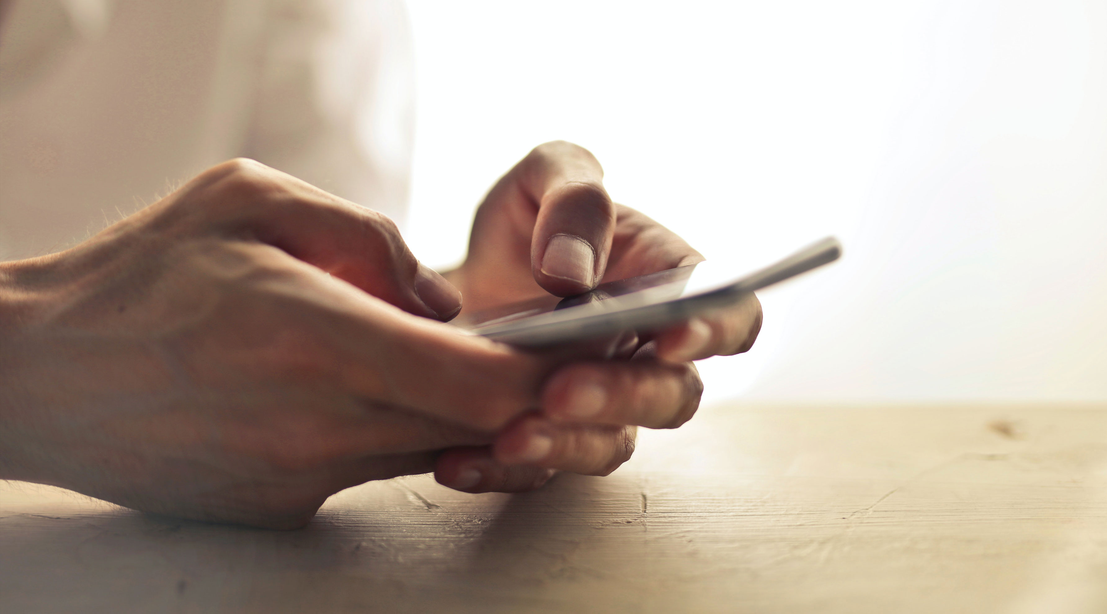 Person using a smart phone